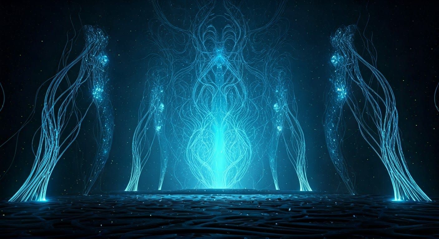 Ethereal Adinkra Nexus: Cybernetic Orishas Emerge in Electri...