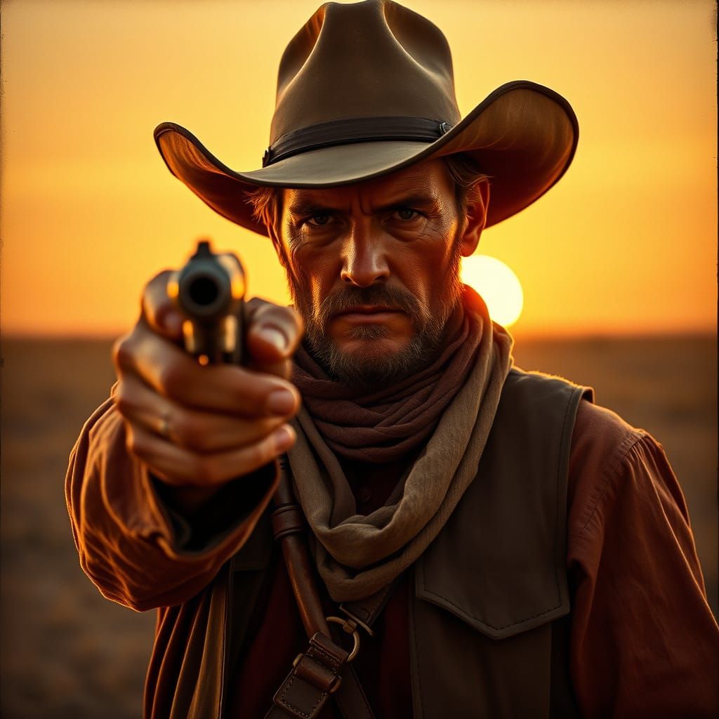 Arthur Morgan in the Wild West, Pointing a Revolver