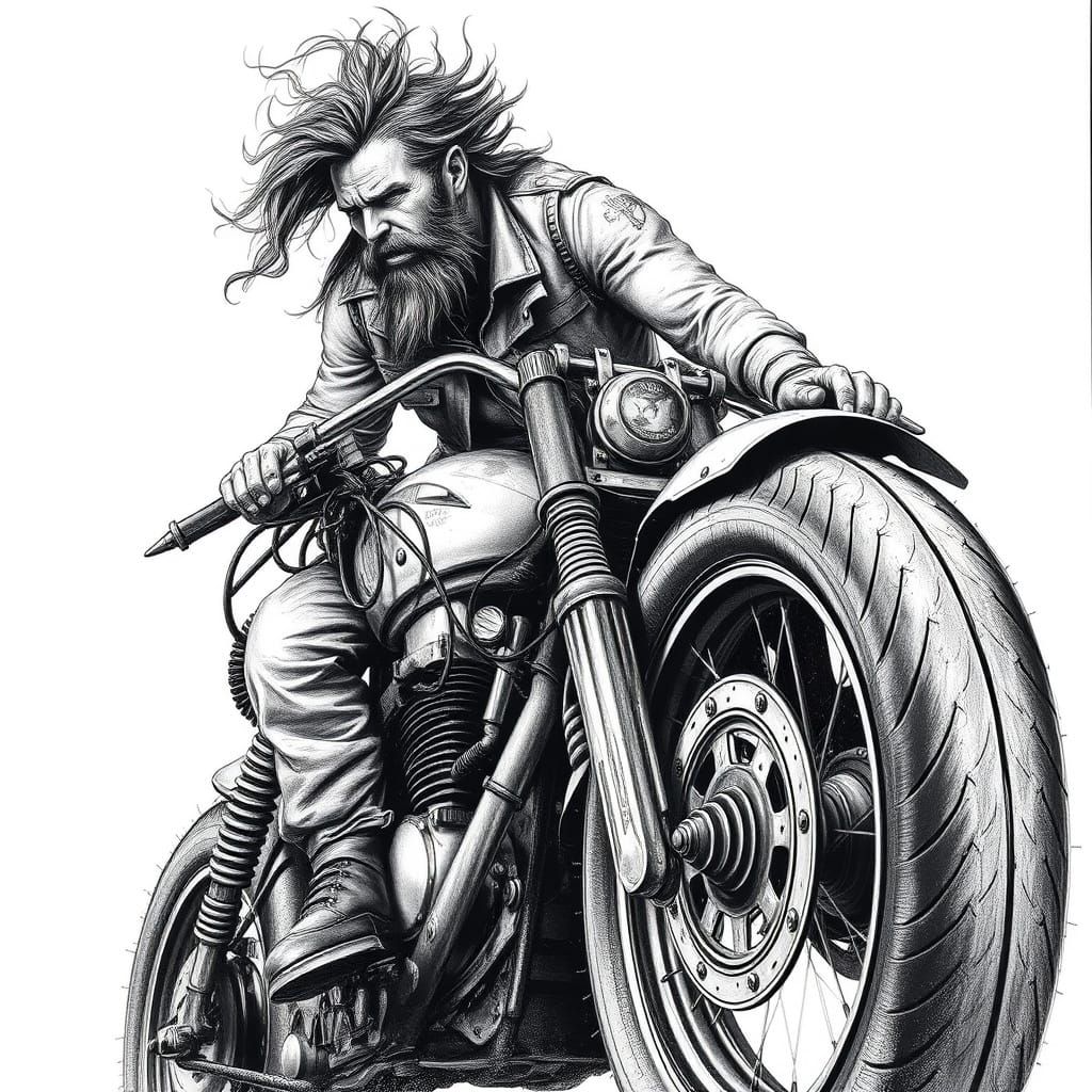 Gritty Post-Apocalyptic Warrior in Charcoal