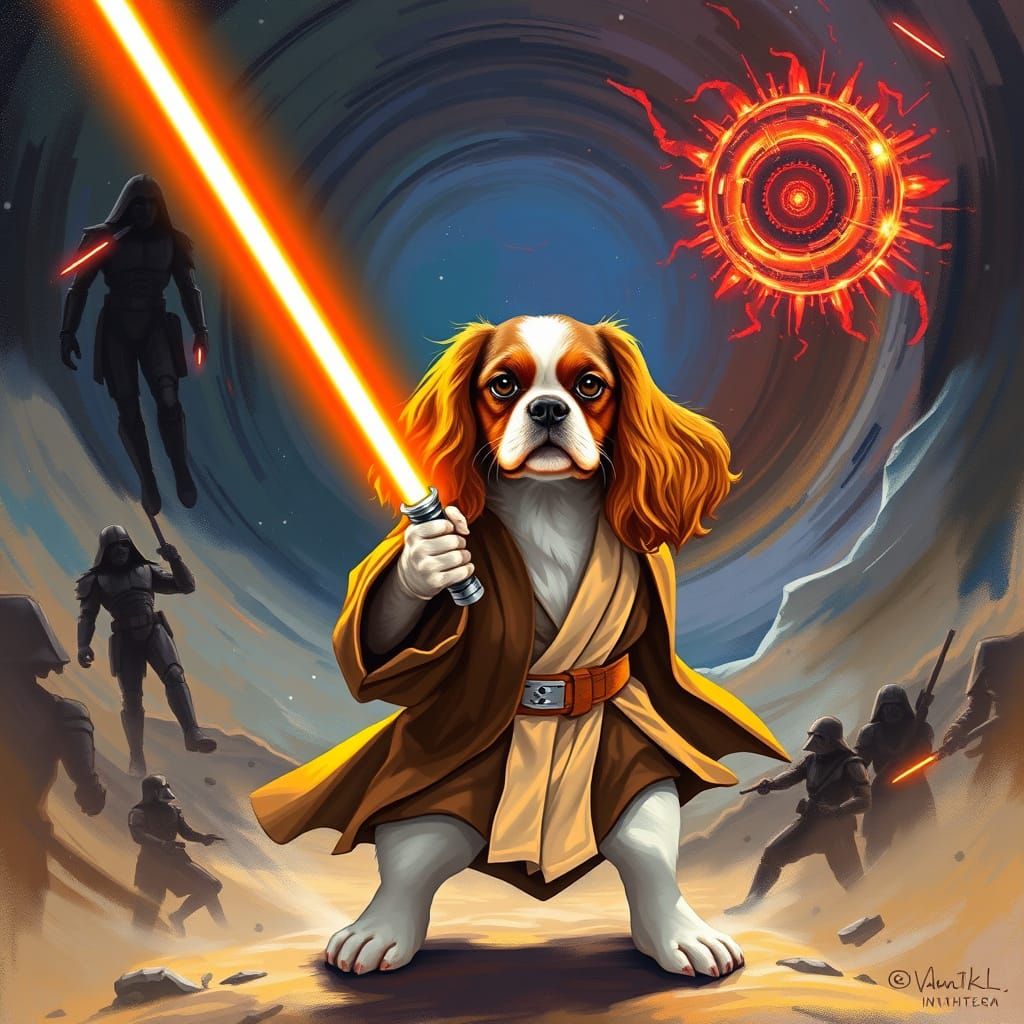 Cavalier King Charles Spaniel Jedi Knight Defies Dark Forces...