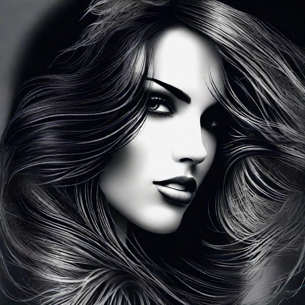 Mysterious Woman in Chiaroscuro Portrait