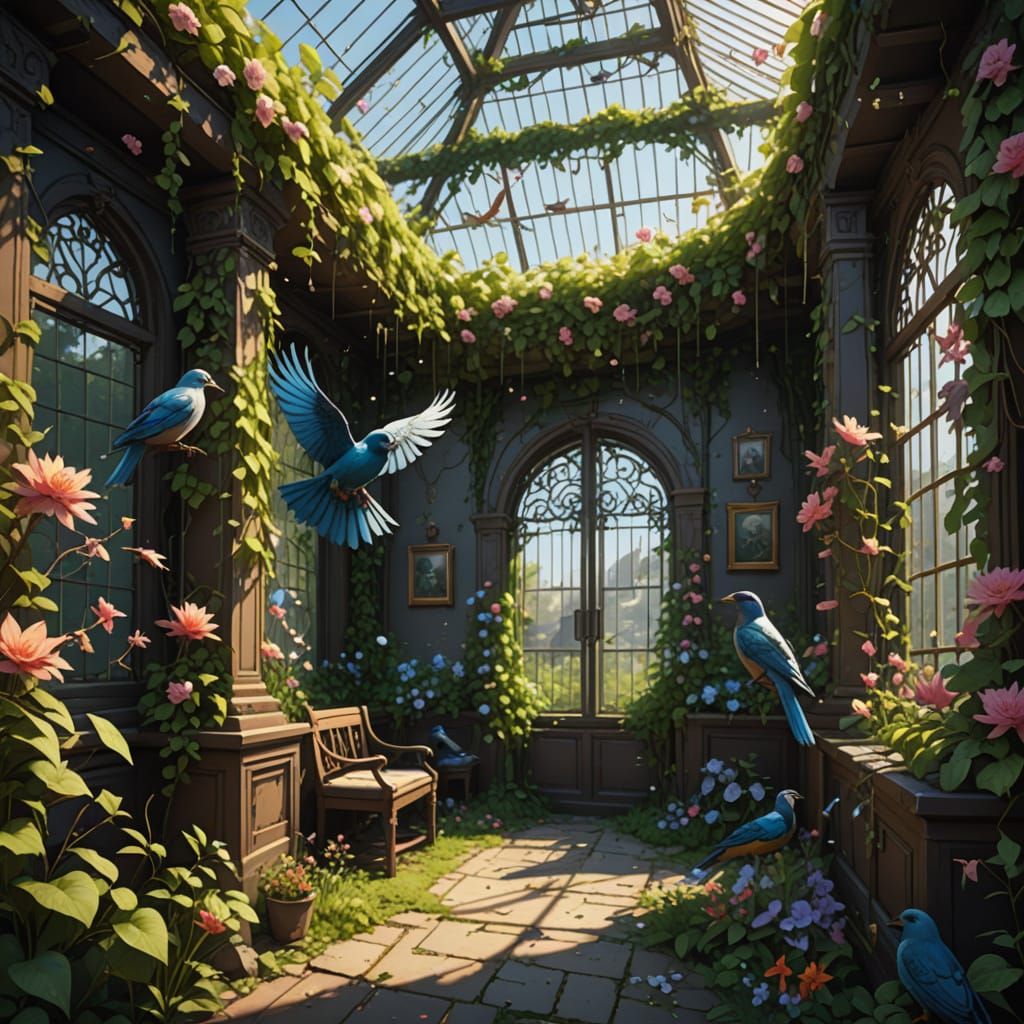 Intricate Aviary of Oath-Birds Concept Art