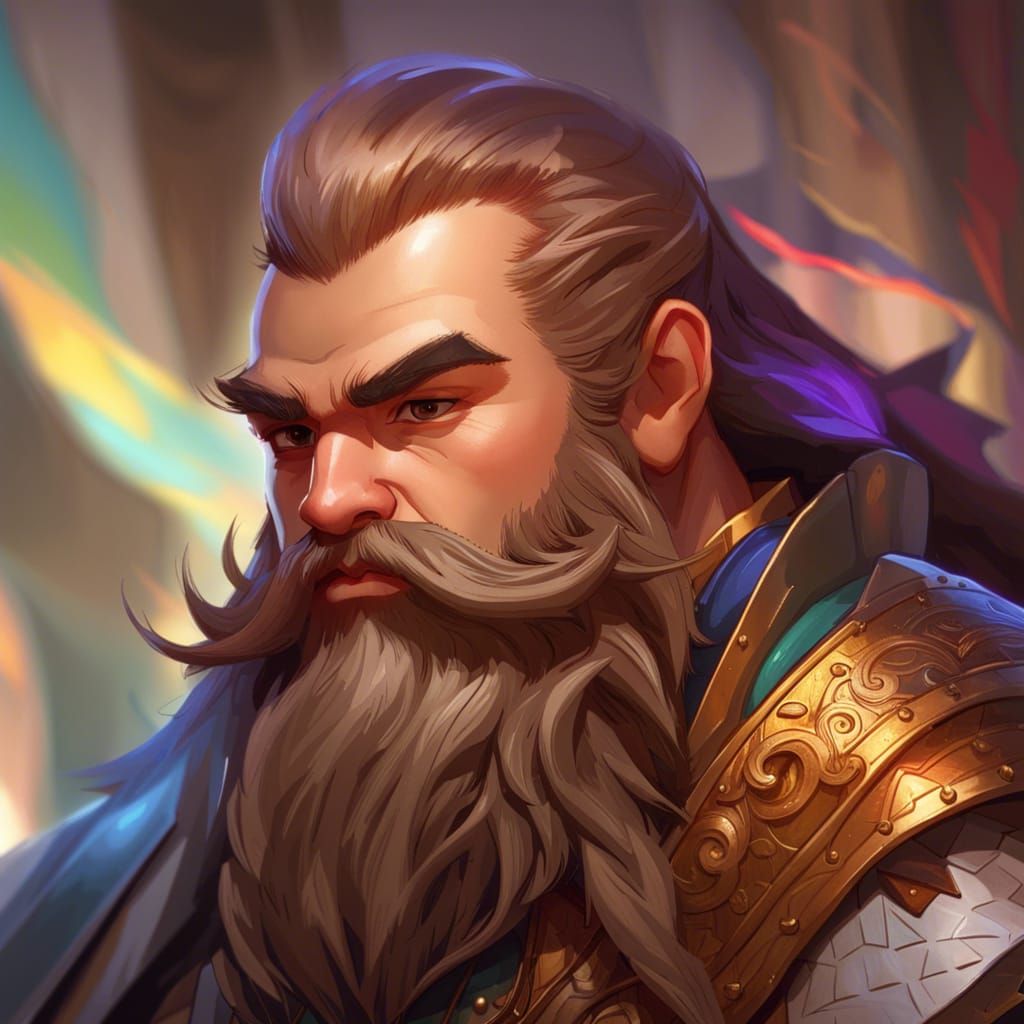 Armored Dwarf Prince Portrait in Hyperrealistic Style
