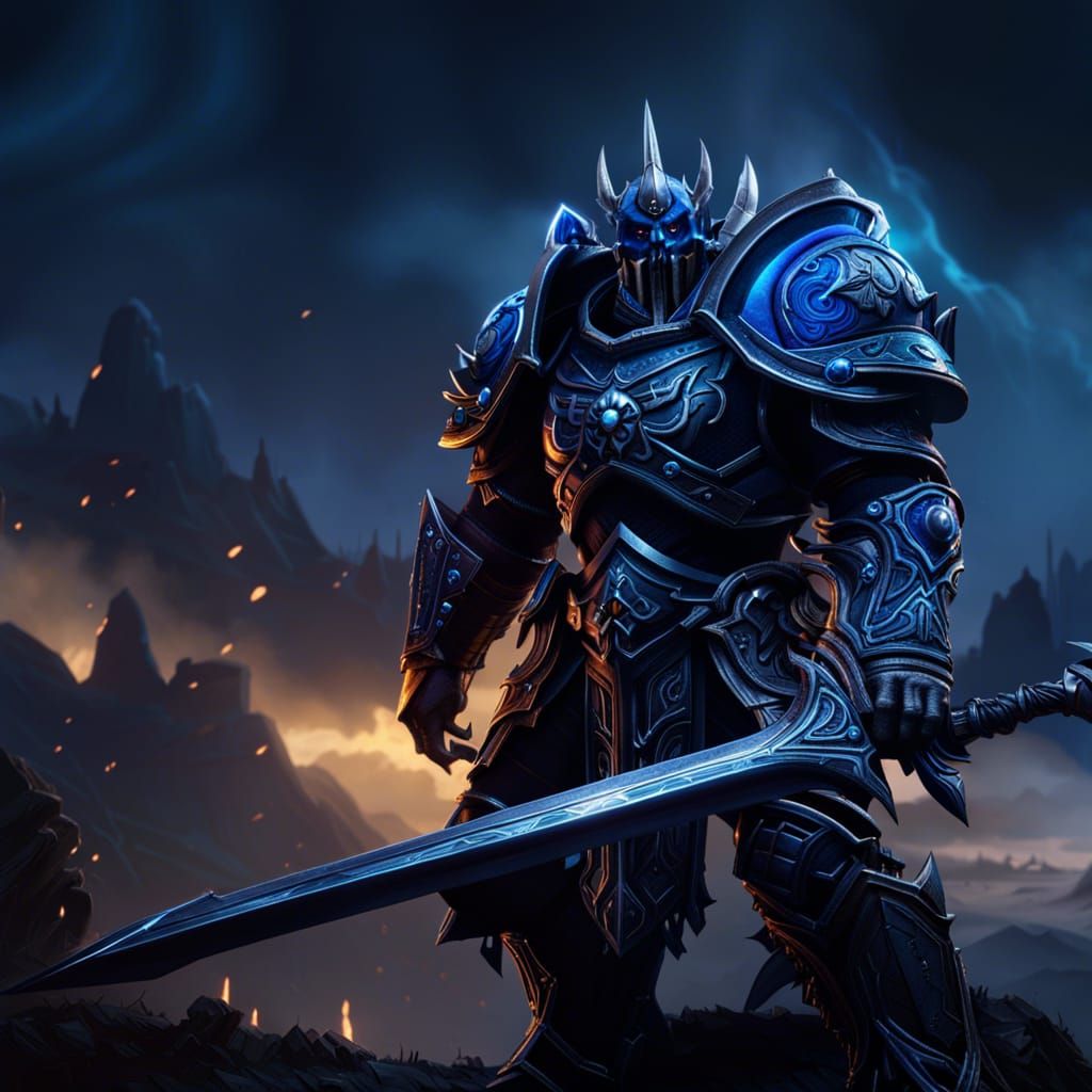 Majestic Death Knight in a Fantasy Masterpiece