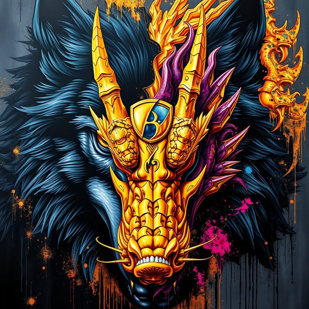 Merged Beast of Dark and Golden Fury