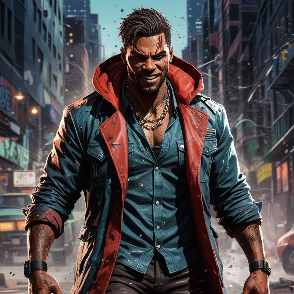 Fierce Character in Comic Book Art Style