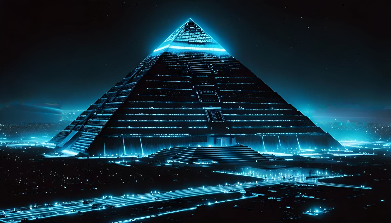 Ancient Egyptian Electric Skyline Concept