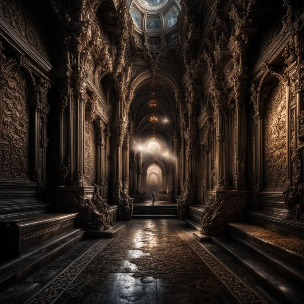 Dramatic Fantasy Scene in Hyperrealistic Style