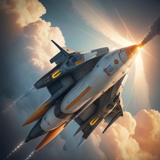 Realistic Rocket Launch on Pad, Digital Artwork