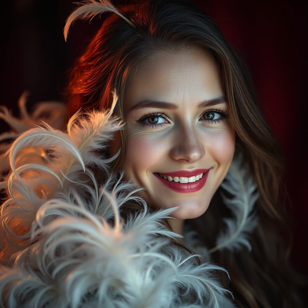 Surreal Goddess of Whispers in a Celestial Dance