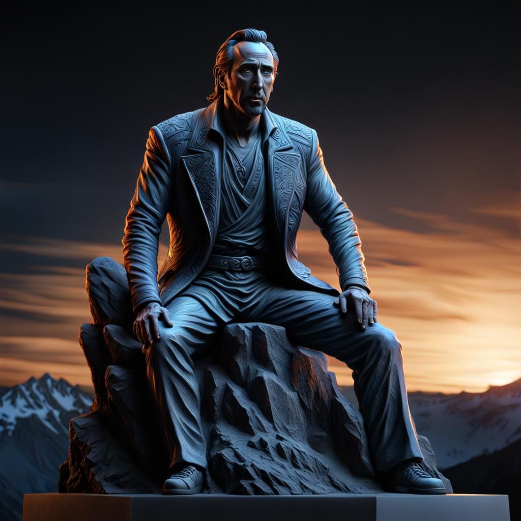 Almost perfect Statue of Nicolas Cage