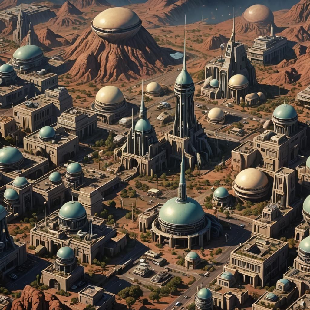 Epic Alien Nation Digital Matte Painting