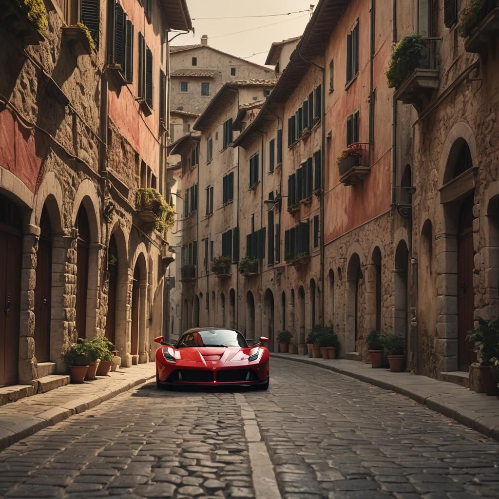 Ferrari LaFerrari in Sunny Italian Village
