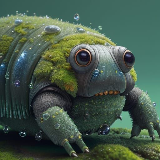 Detailed Tardigrade Concept Art in Macro Photography