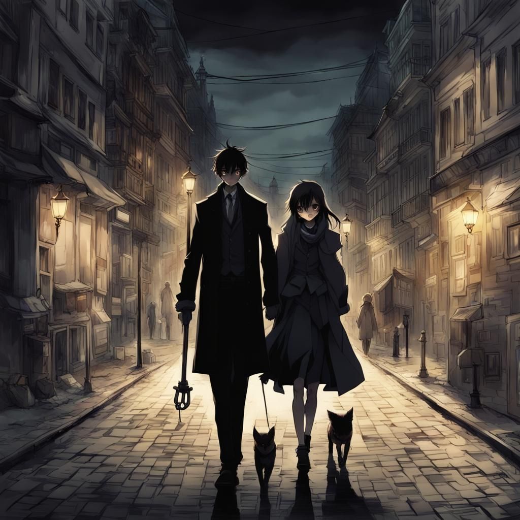 Sinister Figure Follows Couple in Anime-Style Budapest Stree...
