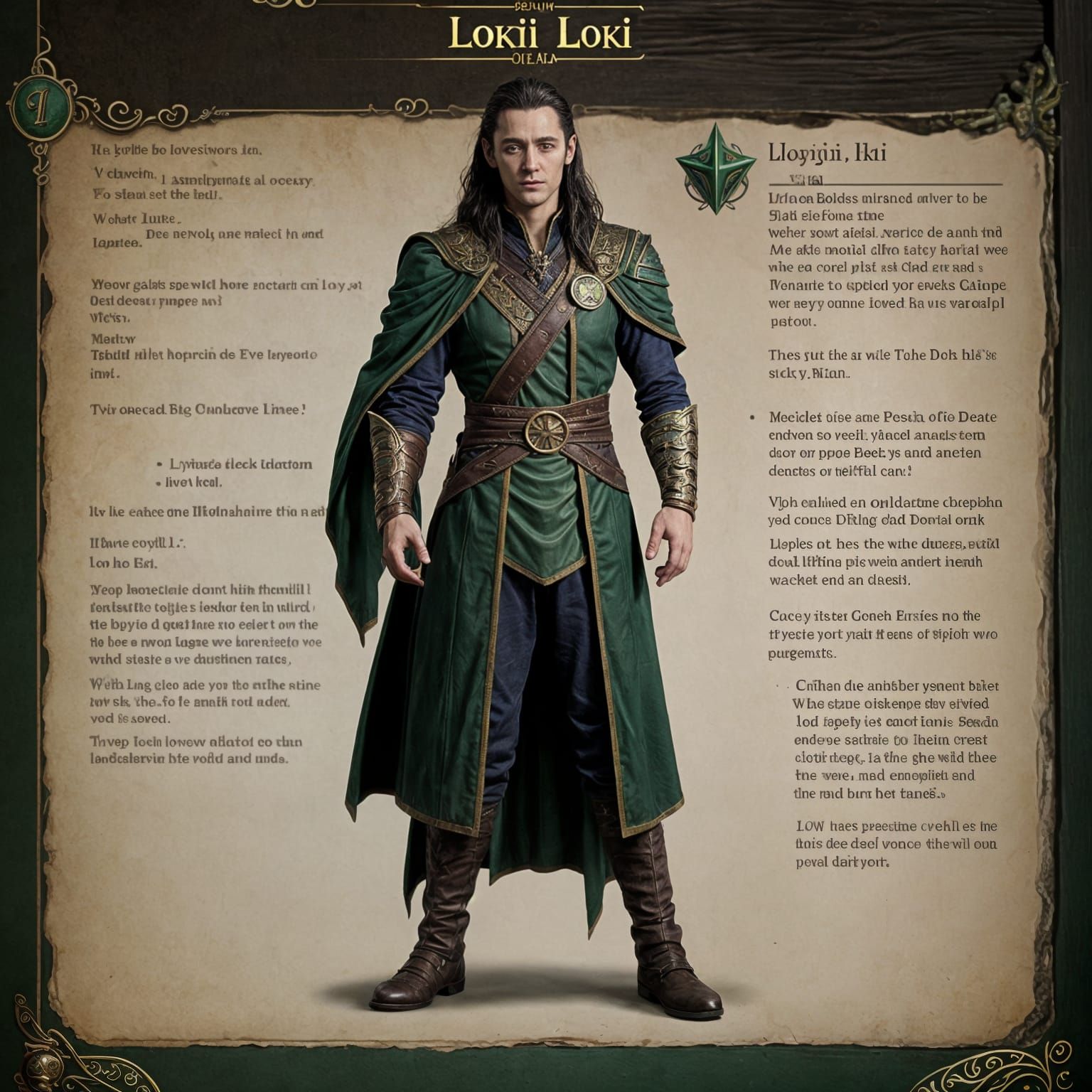 Loki as Wizard: Dungeons and Dragons Character