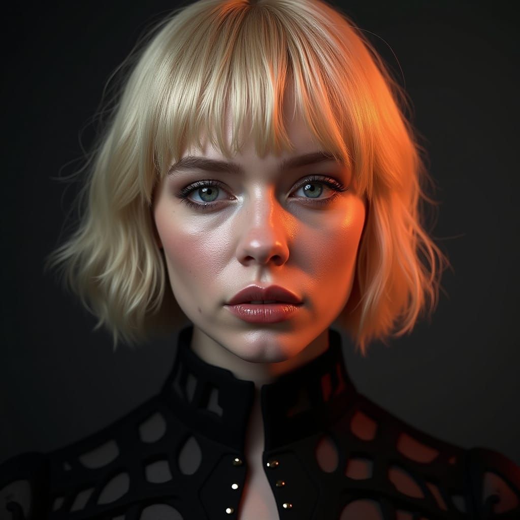 Cyberpunk-Inspired Portrait of Gwendoline Christie as Brienn...