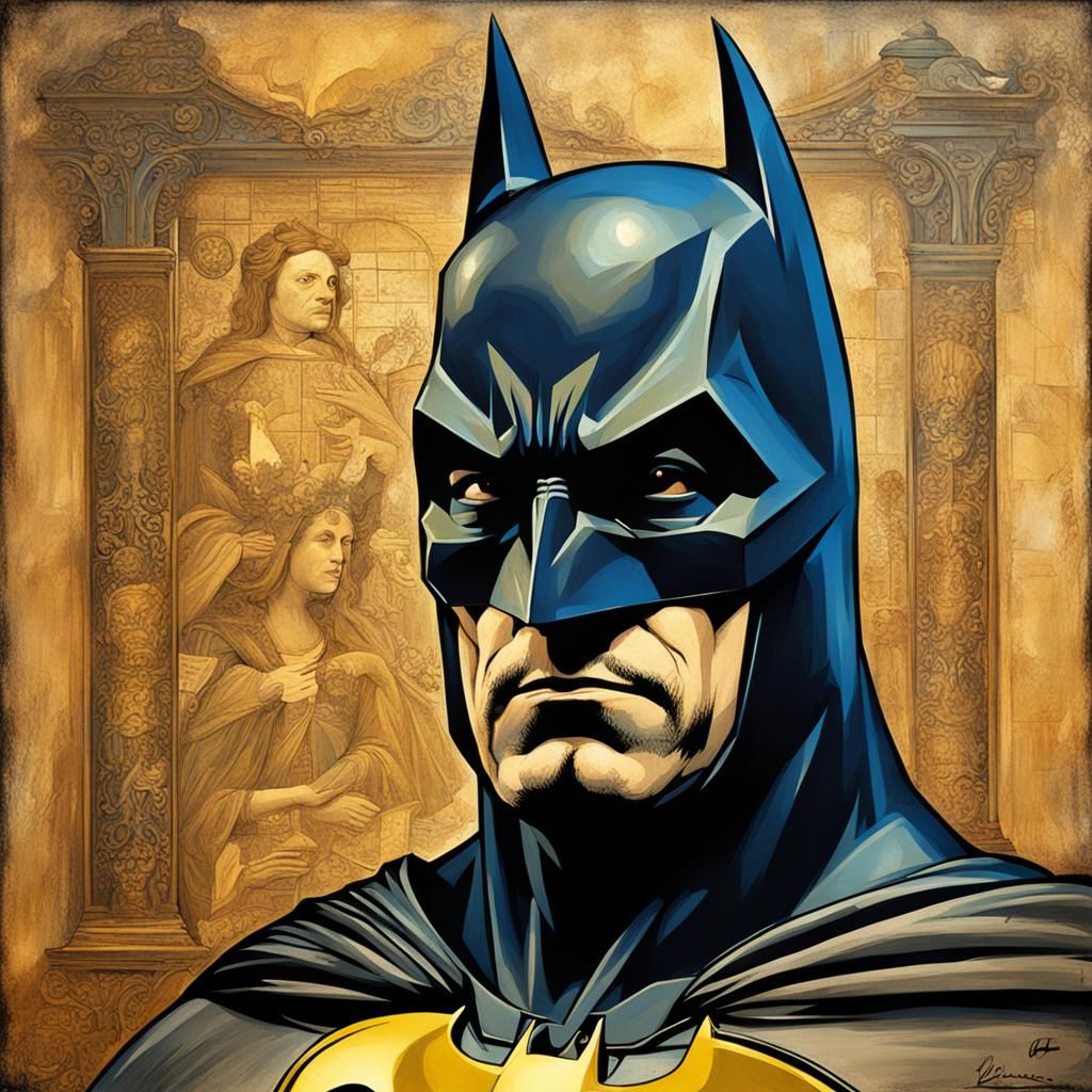 Batman as Renaissance Portrait