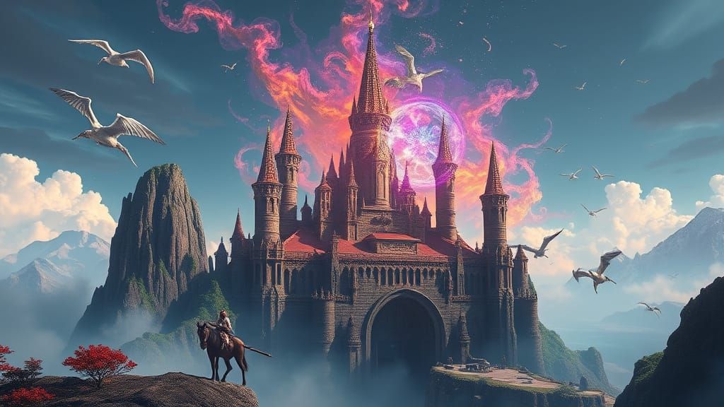 Surreal Landscape Unveiled in Vibrant Fantasy