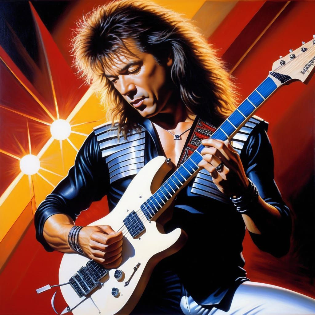 Guitarist Shreds Frankenstrat in Luis Royo Style