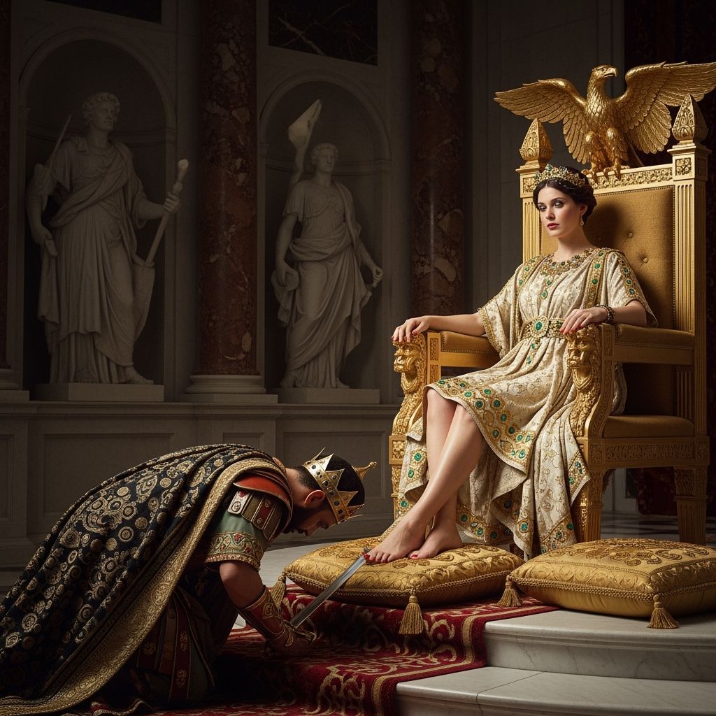 Empress Messalina on Her Throne, Baroque Style