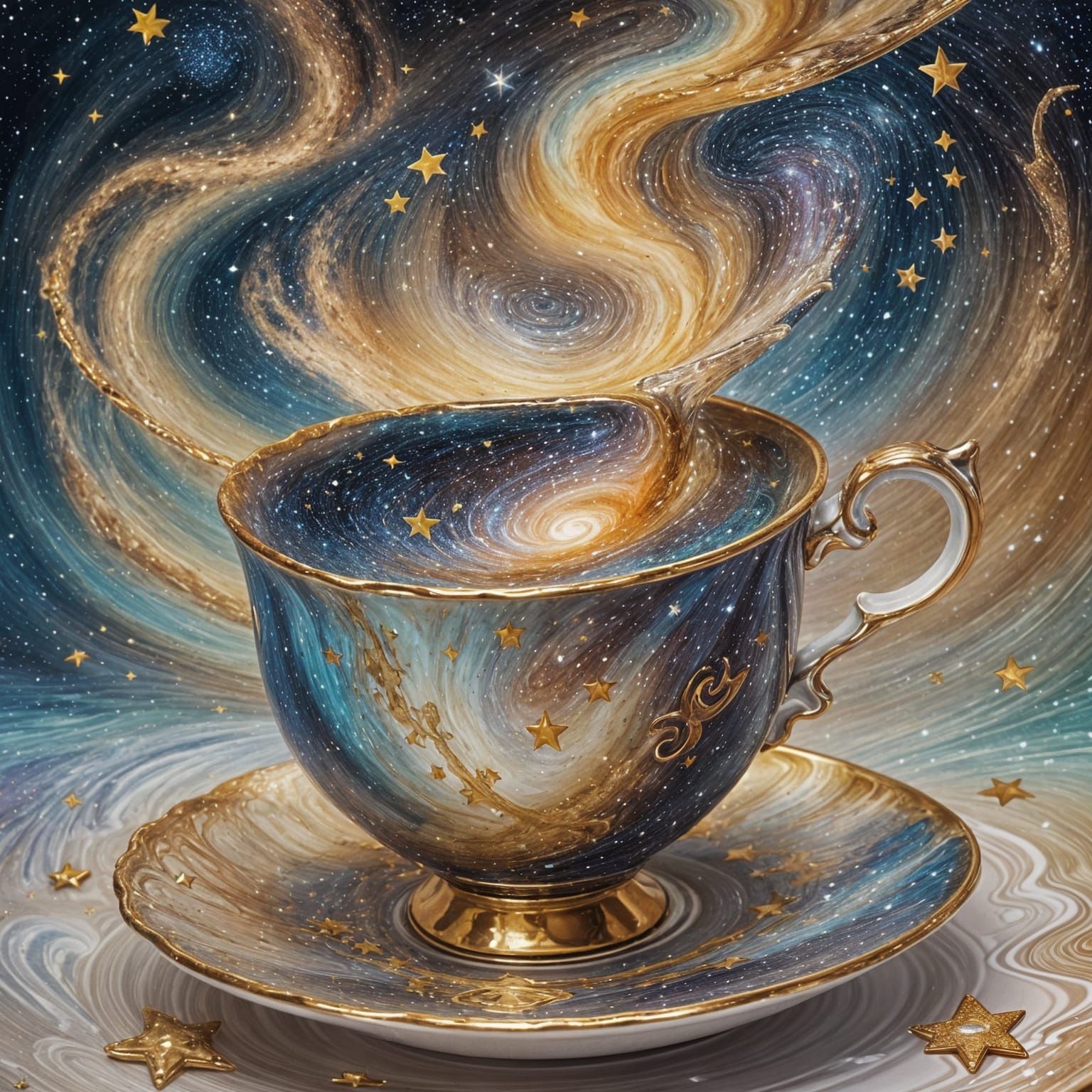 Milky Way Galaxy in a Teacup