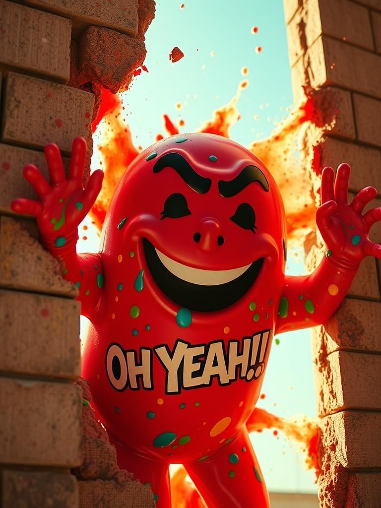 Kool-Aid Man Bursts Through Wall in Cinematic Style