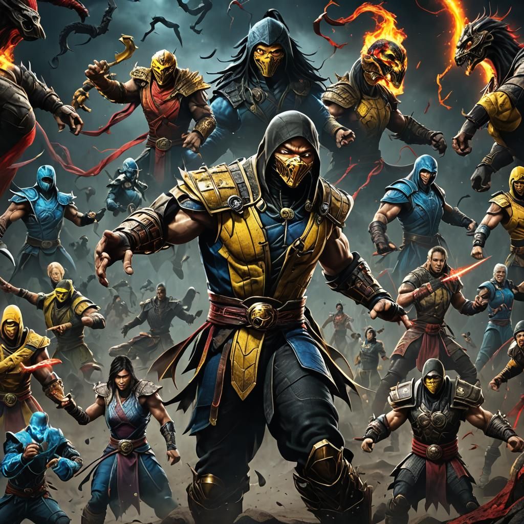 Mortal Kombat Poster in Detailed Matte Style