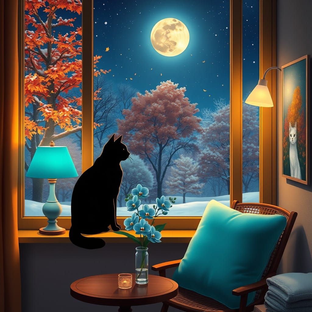 Cat Admires the View