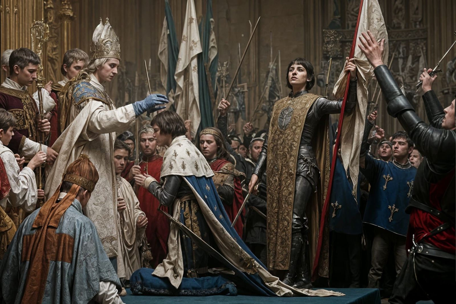 Medieval Coronation with Realistic Detail and Lighting