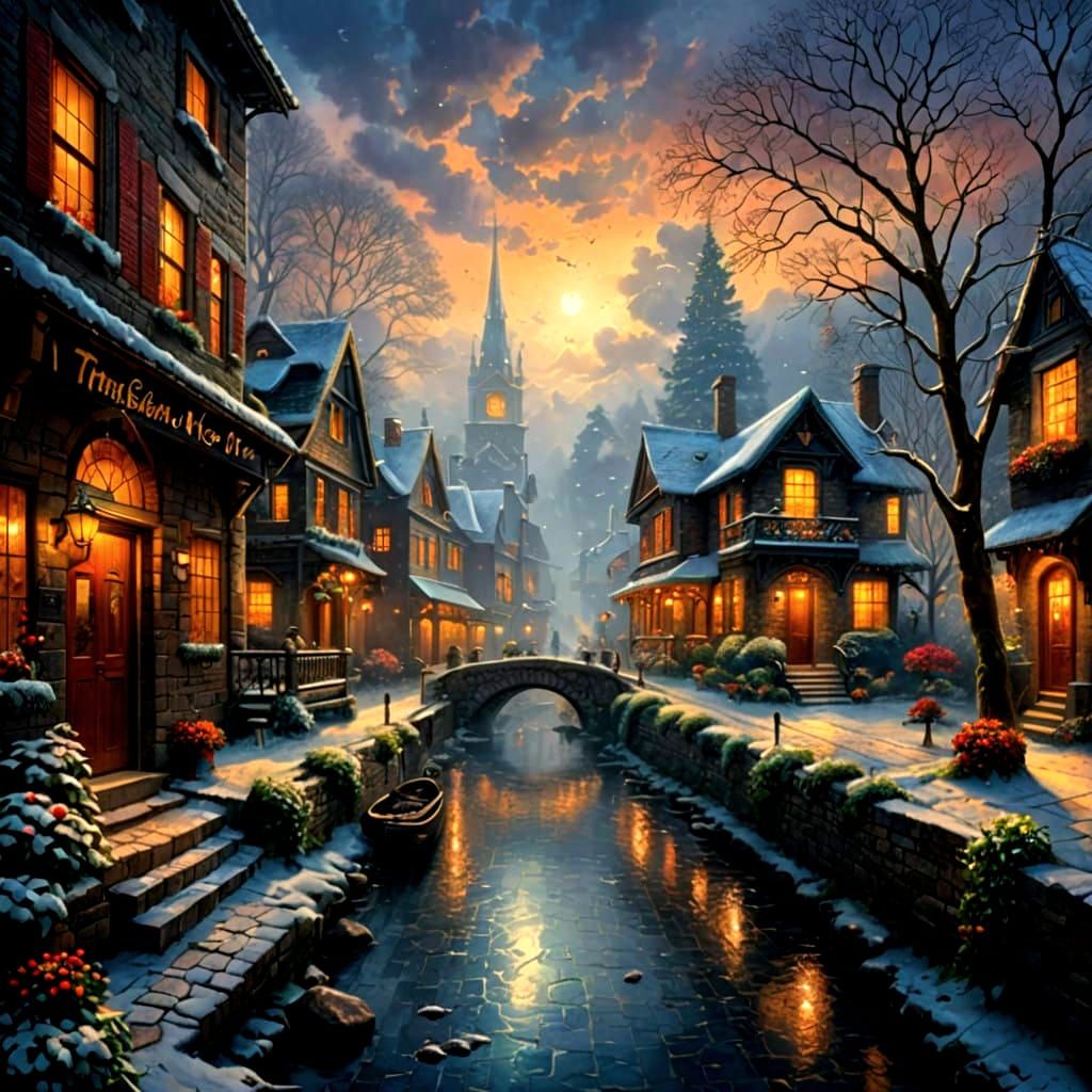 Surreal New Year's Eve Scene in Ethereal, Moody Fantasy Ligh...