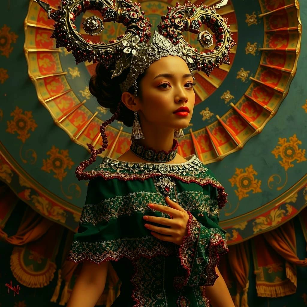 Abstract Swirling Red Forms in Dynamic Motion