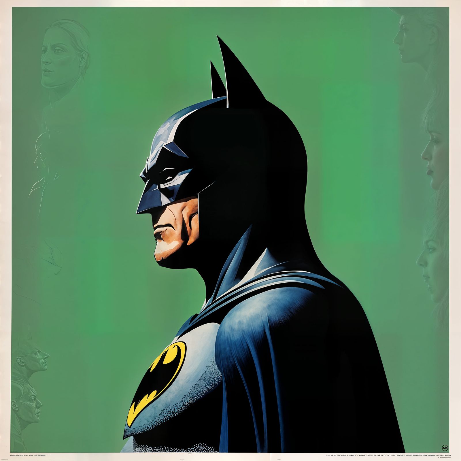 Batman Art Deco 1970s Advertising Poster