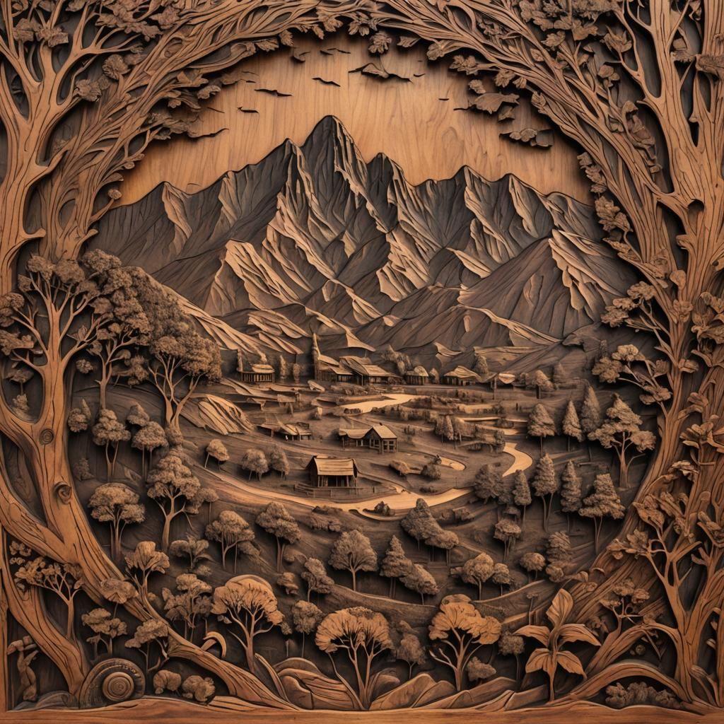 Creosote Wood Carving Celebrating Utah