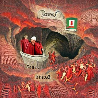 Infernal Landscape Inspired by Dante's Inferno