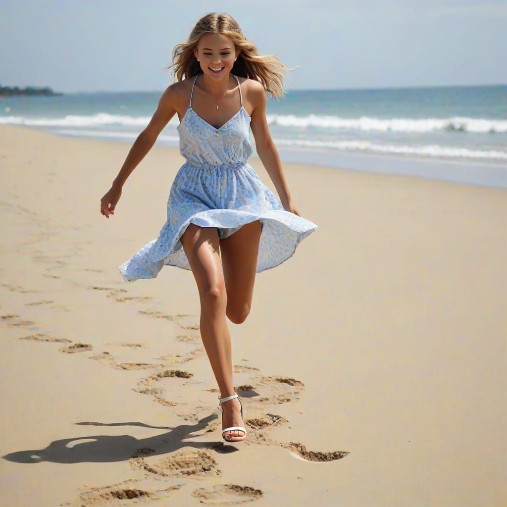 AI Realization of Running on Sand in Heels
