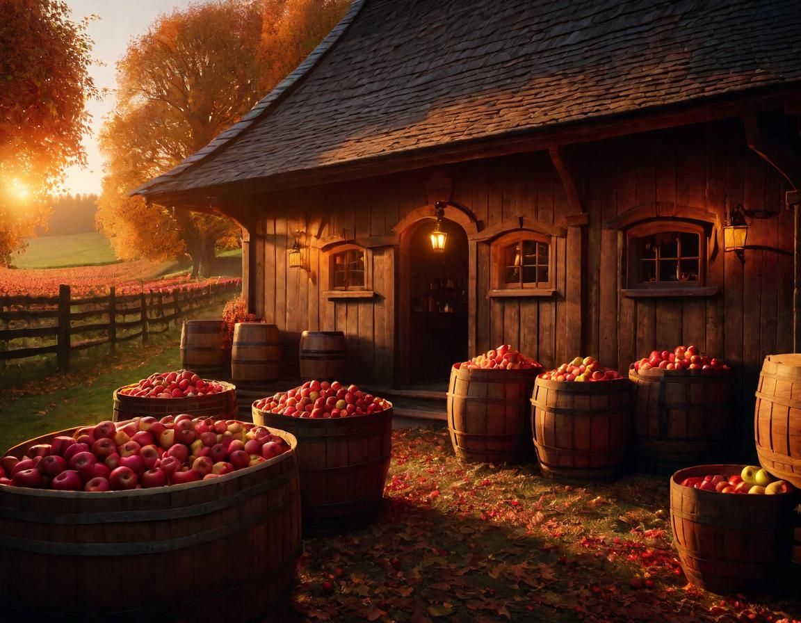 Autumn Cider House at Magic Hour
