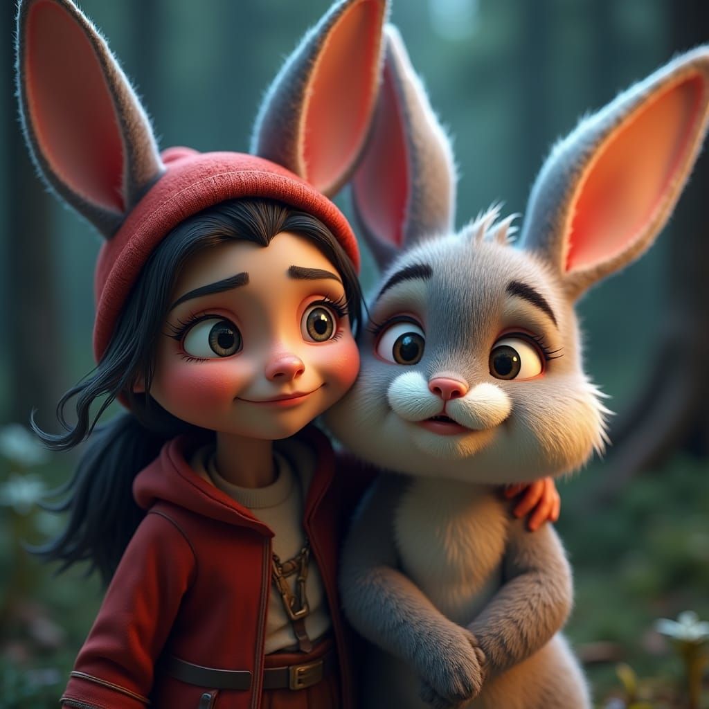 Contrasting Character Expressions in Fantasy Art Style