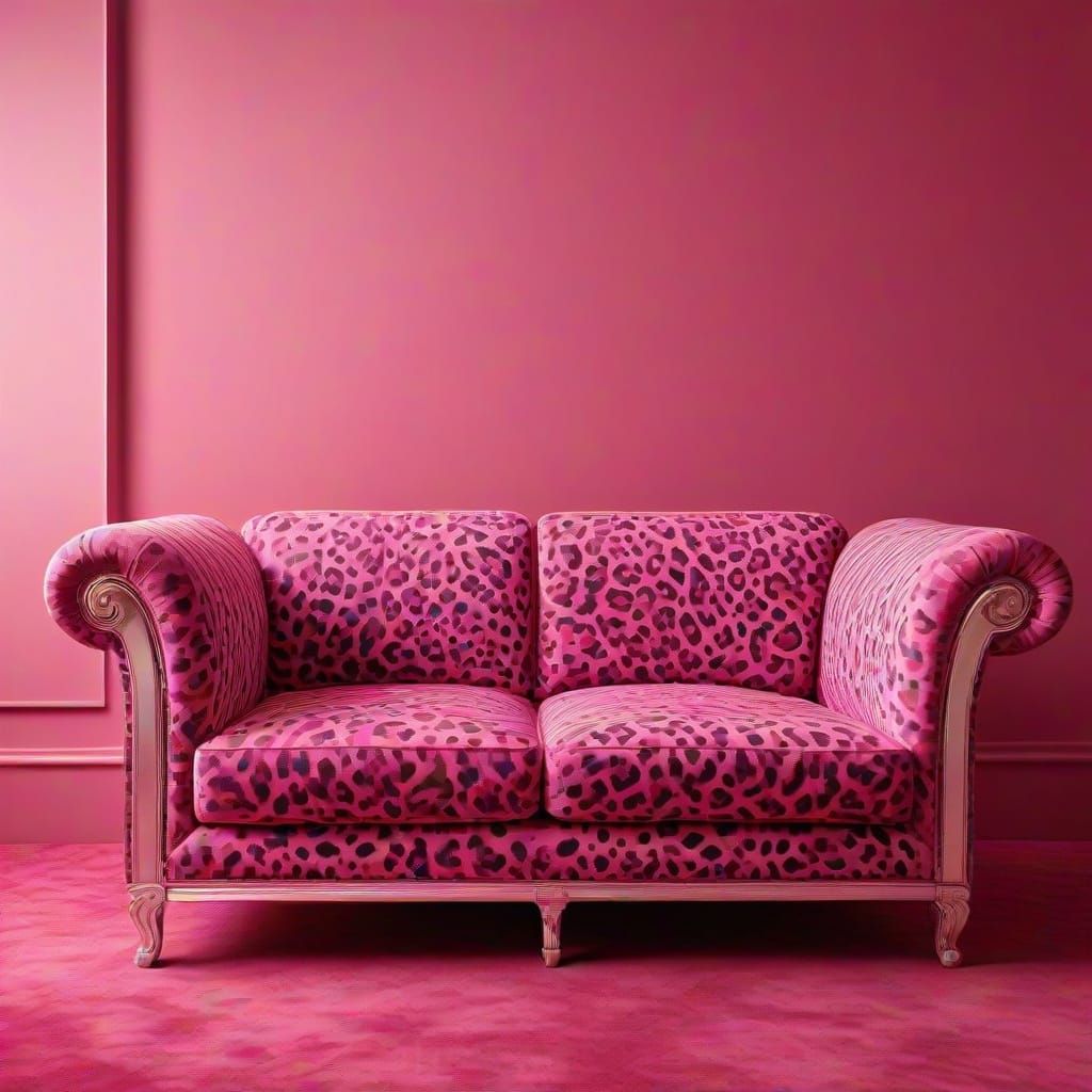Pink Camouflage Sofa