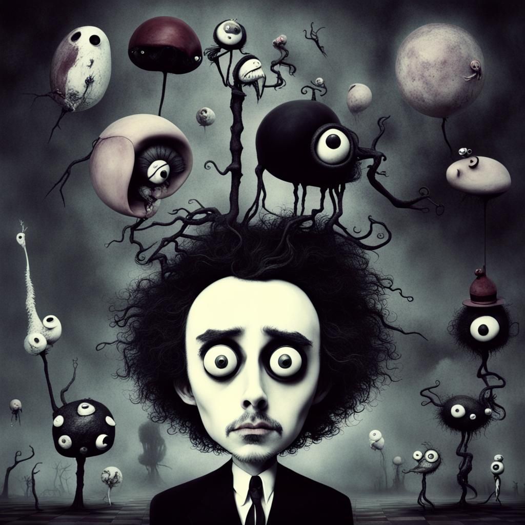 Surreal Art in Tim Burton Style