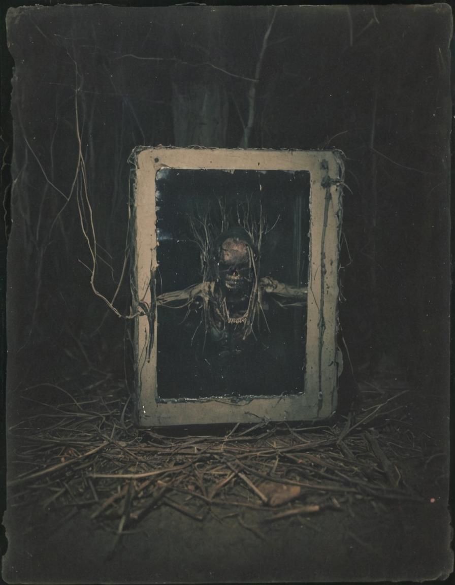 Creepy Damaged Polaroid: Long Exposure Weirdcore