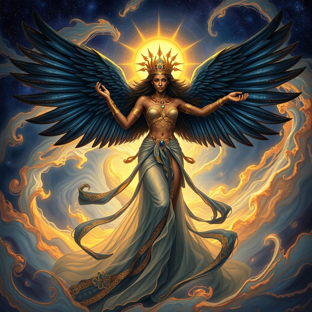 Ancient Goddess of Heaven and Earth in Ethereal Beauty