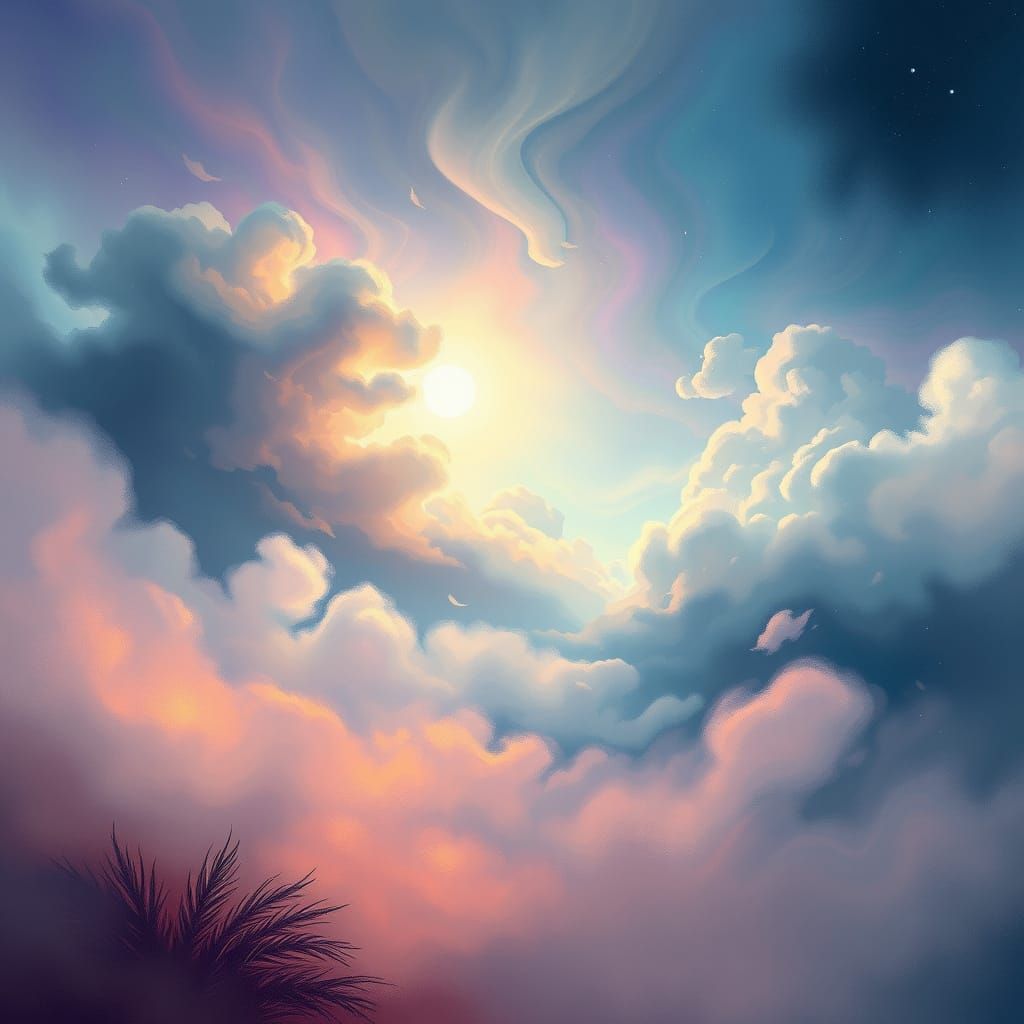 Ethereal Futuristic Landscape in Vibrant Colors