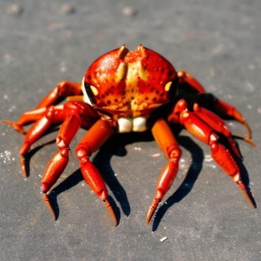 Hyper-Realistic Clockpunk Crab in Dystopian Sci-Fi Setting