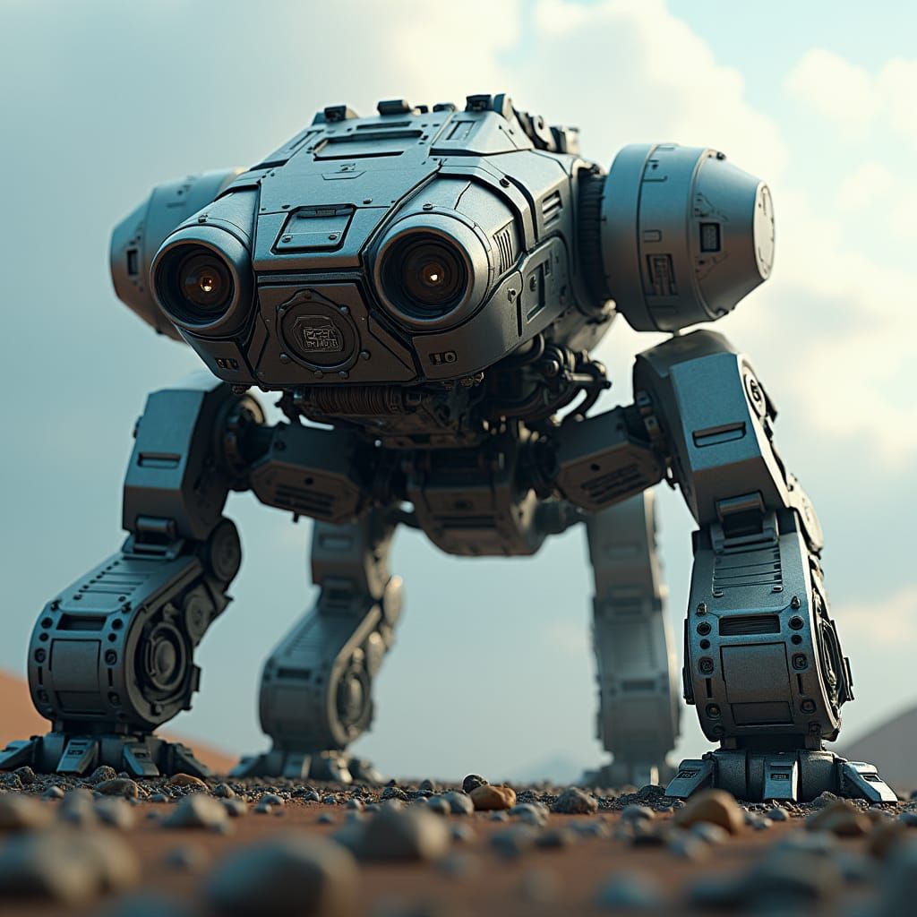Futuristic Tank Mech in 8K Resolution