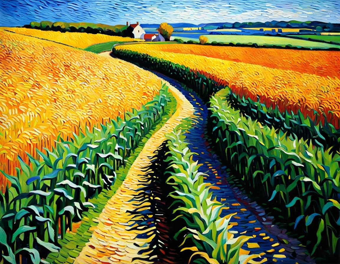 "Path Through the Corn" by Monet
