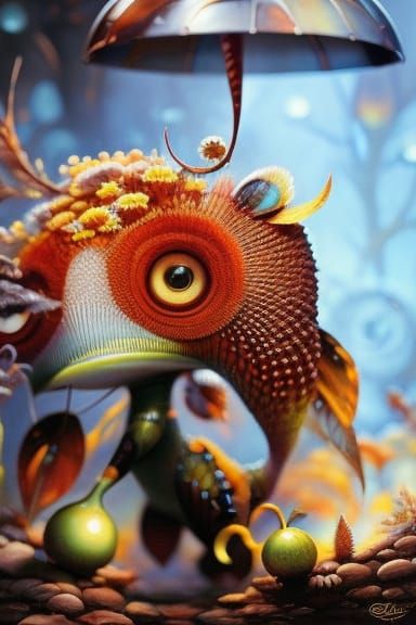 Honey Bee Flying Among Flowers: Digital Matte Painting