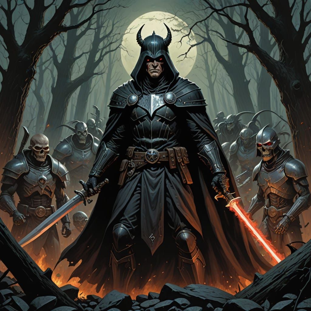 Dark Fantasy Illustration in Grimdark Style