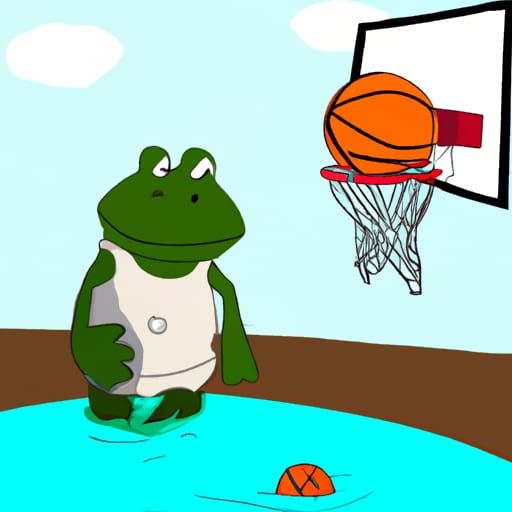 Frog Versus Hippo: An Unlikely Basketball Match