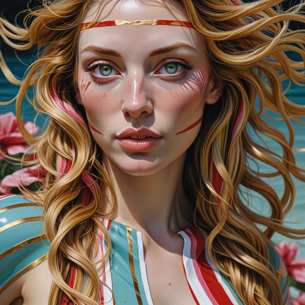 Ethereal Goddess in Renaissance Style